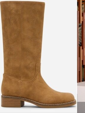 Kids Jriggs Steve Madden Tan Suede Western Knee Boot